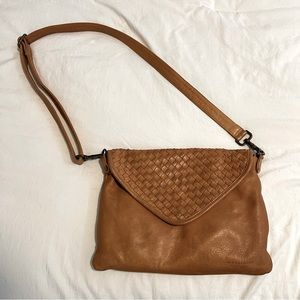 Wanderers  Leather Weaved Leather Crossbody